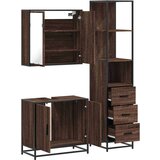 vidaXL 3-dijelni set kupaonskog namještaja boja smeđeg hrasta drveni | shoptok.hr