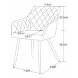 MID.YOU Set Stolov Lea, Antracit, 2 Kos | Shoptok.si