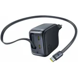 EnerCore CJ11 Charger Retractable 3C 67W EU, Black