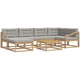  Set vanjskih sofa 7 kom. Bijela i svjetlosiva | shoptok.hr