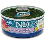 Natural Cat tuna in kozice 70 g konzerva