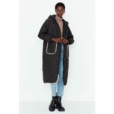 Trendyol Black Oversize Hooded Pocket Detailed Quilted Coat Cene