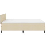 Box spring krevet s uzglavljem Krema 140 x 190 cm tkanina | shoptok.hr