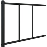 vidaXL Metalni okvir kreveta uzglavlje i podnožje crni 90 x 200 cm | shoptok.hr