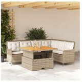 vidaXL 2-dijelni set vrtnih sofa od poliratana s jastucima bež Cijene