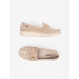 GOODIN Beige openwork loafers with a gold element | Shoptok.si