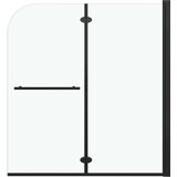vidaXL Zložljiva pregrada za tuš z 2 paneloma ESG 120x140 cm črna, (21027872) | Shoptok.si