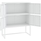  Visoka komoda bijela 80 x 35 x 100 cm čelična | shoptok.hr