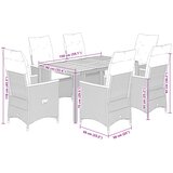  7-dijelni vrtni blagovaonski set sivi od poliratana Siva 150 x 90 x 75 cm | shoptok.hr