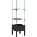  Vrtna sadilica s rešetkom crna 40 x 40 x 142,5 cm PP | Eponuda.ba