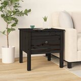  Bočni stolić crni 50x50x49 cm od masivne borovine | shoptok.hr