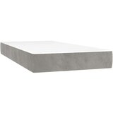  Box spring postelja z vzmetnico LED svetlo siva 200x200cm žamet, (20899584) | Shoptok.si