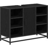 vidaXL Komplet pohištva za kopalnico 2 pcs Črni hrast 80 x 33 x 60 cm | Shoptok.si