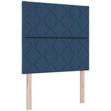 vidaXL Box spring krevet s uzglavljem Plava 90 x 190 cm tkanina - Plava 90 x 190 cm Dizajn s rombovima Cijene