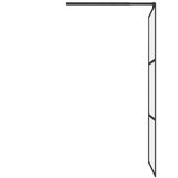 Pregrada za tuš 90 x 195 cm s mutnim staklom ESG crna | Eponuda.ba