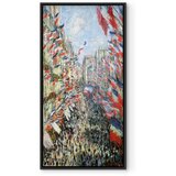  Slika - Claude Monet – The Rue Montorgueil in Paris Celebration of June 30 1894 30x60 U crnom drvenom okviru | shoptok.hr