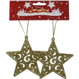 Denis novogodišnji ukras zvezda 10cm set 2 komada zlatna | ePonuda.com
