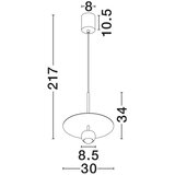 Nova Luce Bež LED viseća svjetiljka aluminijska ø 30 cm Edem – | shoptok.hr