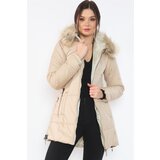Dewberry Z6668 WOMEN'S COAT-BEIGE | shoptok.hr