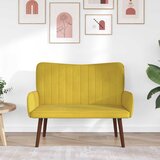 SOFA za dvije osobe Žuta 115 x 61 x 87 cm Baršun | Eponuda.com
