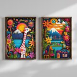 Wallity slika TUN138, 2 dela, 70 x 50 x 3 cm Cene
