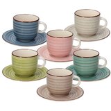 Tognana Set šoljica za čaj sa tacnama Pastel Pink, 6 komada | Eponuda.com