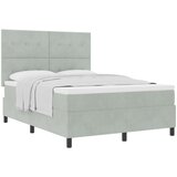 vidaXL Box Spring Krevet s Madracem Svjetlosiva 140x190 cm Baršun Cijene