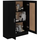 Ormarić za knjige crni 82,5 x 30,5 x 115 od konstruiranog drva | shoptok.hr