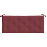  Jastuk za vrtnu klupu crvena boja vina 120x50x7 cm od tkanine | shoptok.hr
