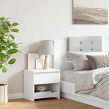  Noćni ormarić bijeli 40 x 30 x 39 cm od konstruiranog drva | shoptok.hr
