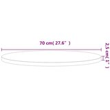 Stolna ploča Ø 70 x 2,5 cm okrugla od masivne bukovine | Shoptok.si