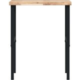  Radni stol 80x60x(73-99 5) cm masivno drvo bagrema pravokutni - Smeđa i crna 80 x 60 x (73-99.5) cm 1 | shoptok.hr