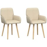  Trpezarijske stolice 2 pcs Tkanina Krem 56,5 x 50 x 87,5 cm | Eponuda.ba