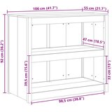  Kuhinjski ormarić s policom MEPPEL Smeđi hrast 106 x 55 x 92 cm | shoptok.hr
