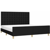 Okvir za krevet s uzglavljem crni 180 x 200 cm od tkanine | shoptok.hr