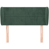  Uzglavlje s ušima tamnozeleno 93x23x78/88 cm baršunasto | shoptok.hr