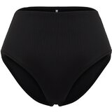 Trendyol Black Textured High Waist Hipster Bikini Bottoms | Shoptok.si