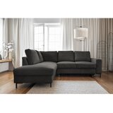 Miuform Tamno siva sklopiva kutna garnitura od samta (s lijevim kutom) Lofty Lilly – | shoptok.hr