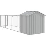  Kućica za pse s krovom svjetlosiva 117 x 405 x 123 cm čelična | Shoptok.si