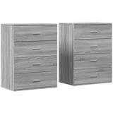 Maison Chic Komoda - Predalnik 2 kosa siva sonoma 60x39x80 cm inženirski les, (21722527)
