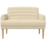  Ljubavni kauč s gumbima Krem 116 x 67 x 80 cm Tkanina | Eponuda.com