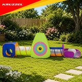 Kruzzel 27684 otroški šotor s tuneli 5u1, 3 šotora, 2 tunela in 100 žogic | Shoptok.si