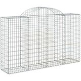  Lučne gabionske košare 14kom 200x50x120/140cm pocinčano željezo | shoptok.hr