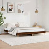 Maison Chic Posteljni okvir - Dvoposteljna postelja - Zakonska postelja brez vzmetnice hrast 120x200 cm inženirski les-J11931, (21766529) | Shoptok.si