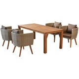 Gardenson Vrtna Garnitura Imperia, Bež, Z Blazinami, 5-Delna | Shoptok.si