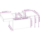  Stolić za kavu boja hrasta sonome 100x55x40cm konstruirano drvo | shoptok.hr