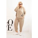 Kesi Włoski Plus Size women's set butter sweatshirt and pants with pockets fango | shoptok.hr