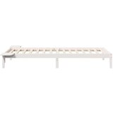 vidaXL Posteljni okvir s stranskimi omaricami Bela 100 x 220 cm | Shoptok.si
