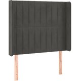  box spring s madracem LED tamnosivi 90x190 cm baršun | shoptok.hr