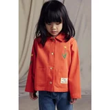 Mini Rodini Otroška bombažna jakna Mallorca oranžna barva